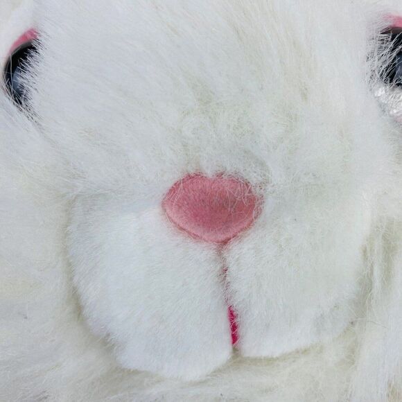 Vintage 90s Dan Dee White 14" Easter Bunny Rabbit Plush Jellybean Ears Bowtie - Picture 16 of 16